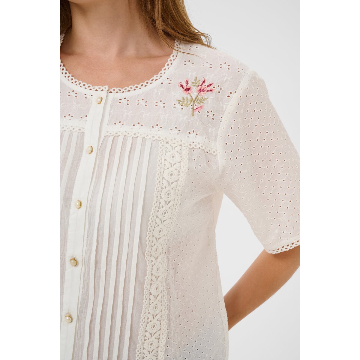 Chemise à manche courte blanc spring gardenia, CULTURE