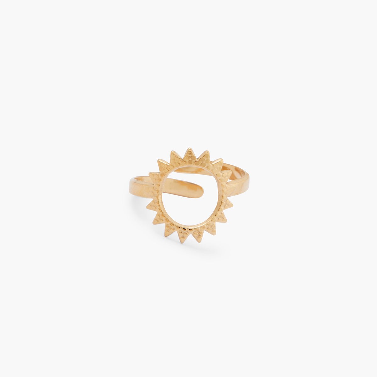 Bague ajustable soleil Acier inoxydable doré, BALABOOSTE