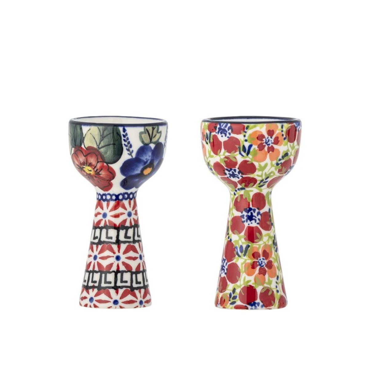 Coquetier haut floral FLORIST set de 2 multicolore, BLOOMINGVILLE