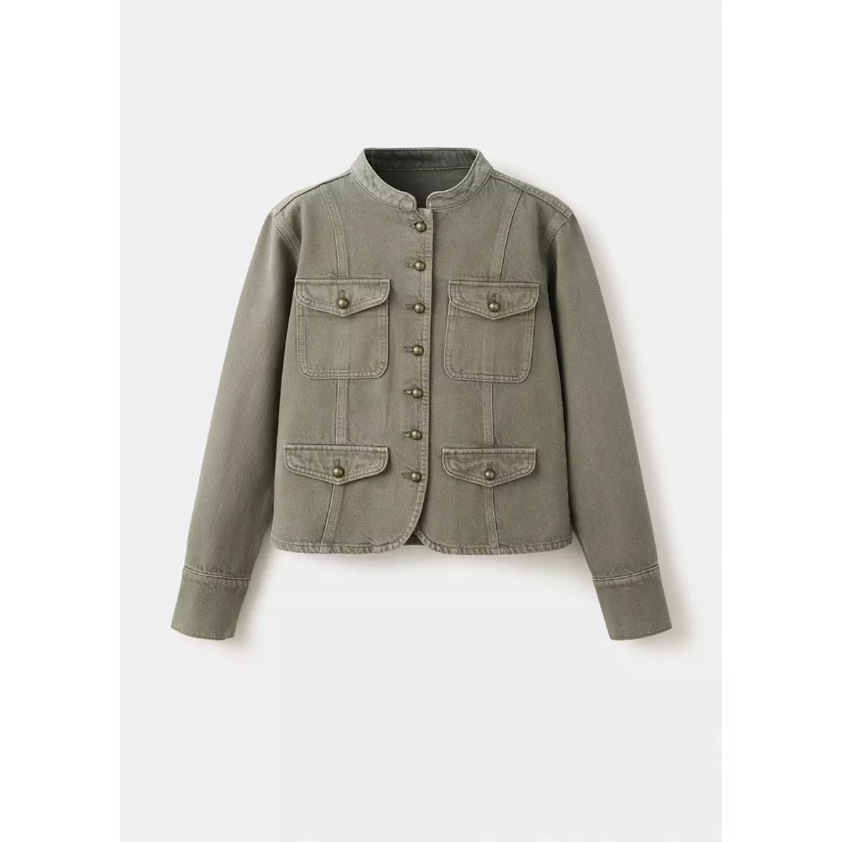 Veste jean poches kaki, MANGO TEEN