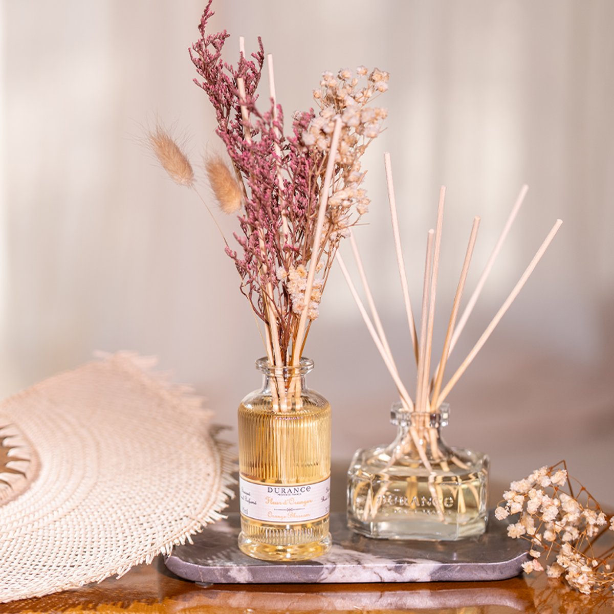 Diffuseur Fleurs Séchées Fleur d'Oranger couleur unique, DURANCE