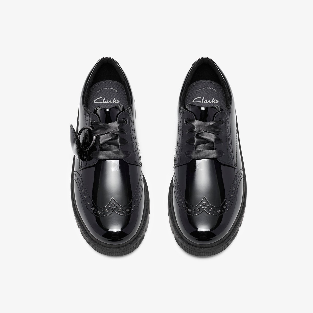 Derbies Cuir Coupe Extra Large LORCAM LACE Y noir, CLARKS