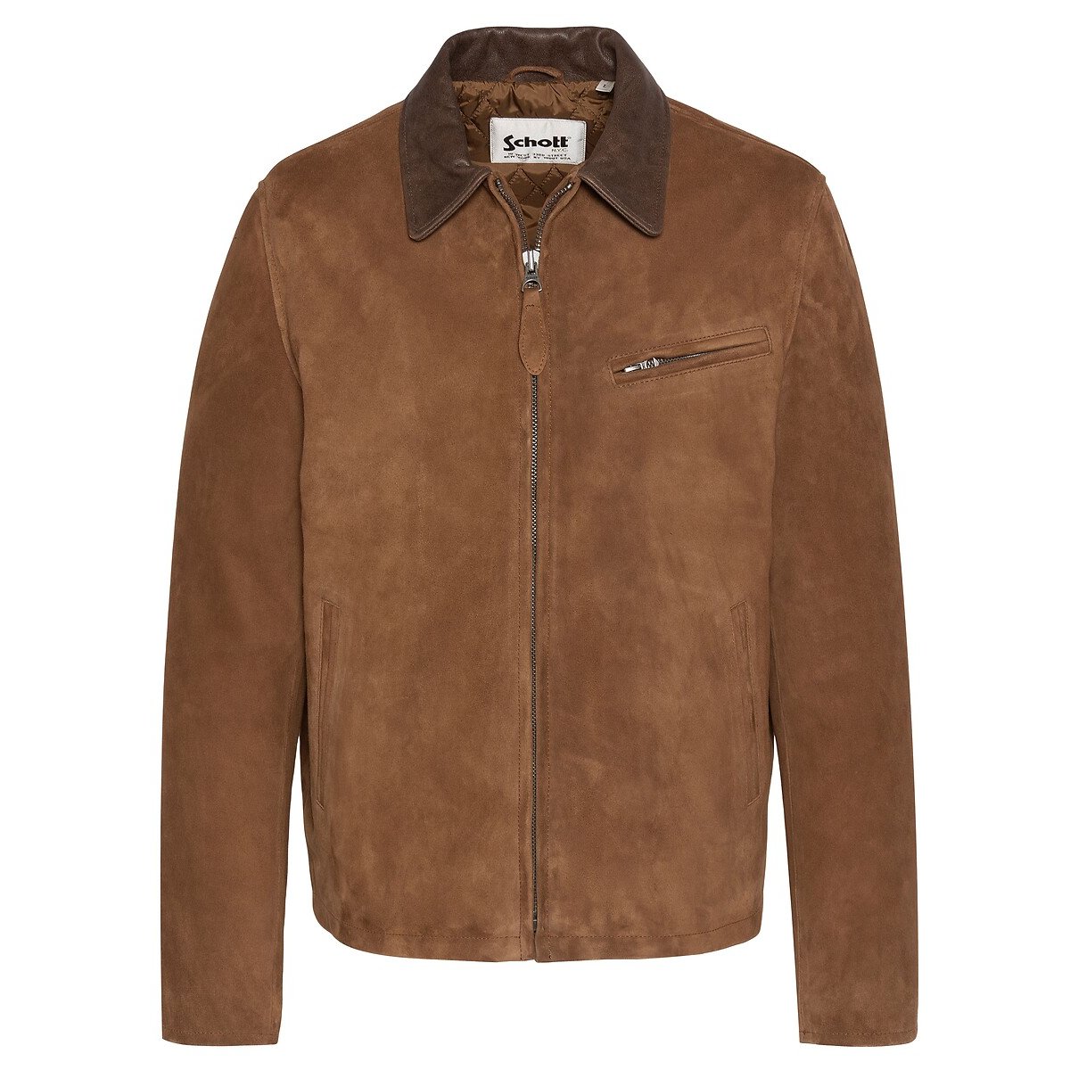 Veste worker, en cuir de chèvre, LCWORK25 camel, SCHOTT