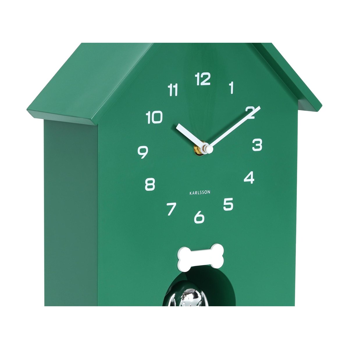 Horloge Murale Plastique DOG HOUSE vert rétro, KARLSSON