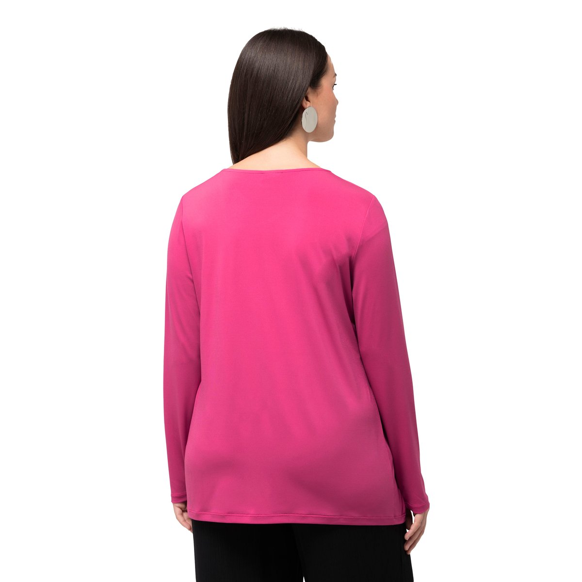 T-shirt manches longues rose vif oriental, ULLA POPKEN