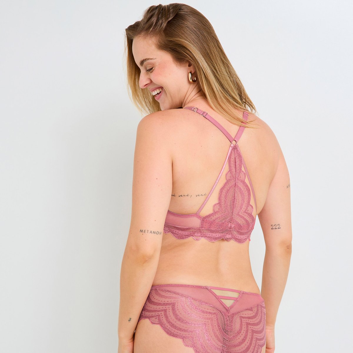 Soutien-gorge push up HASNA rose, ROUGEGORGE LINGERIE