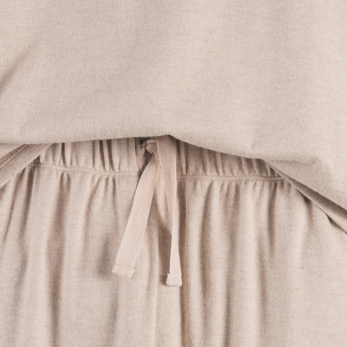 Long Sleeve Pyjamas in Warm Jersey beige marl, LA REDOUTE COLLECTIONS