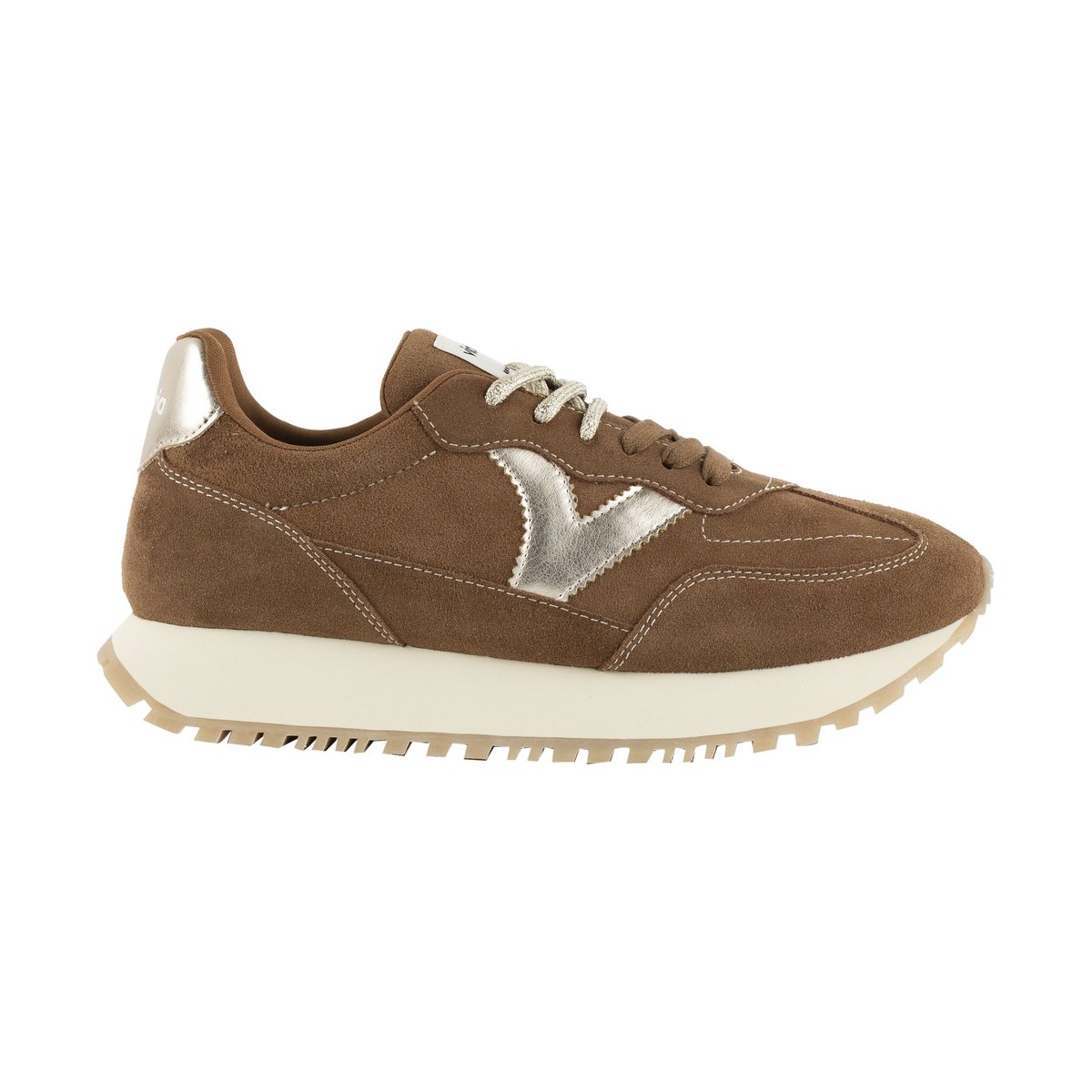 Basket Basse Cuir camel, VICTORIA