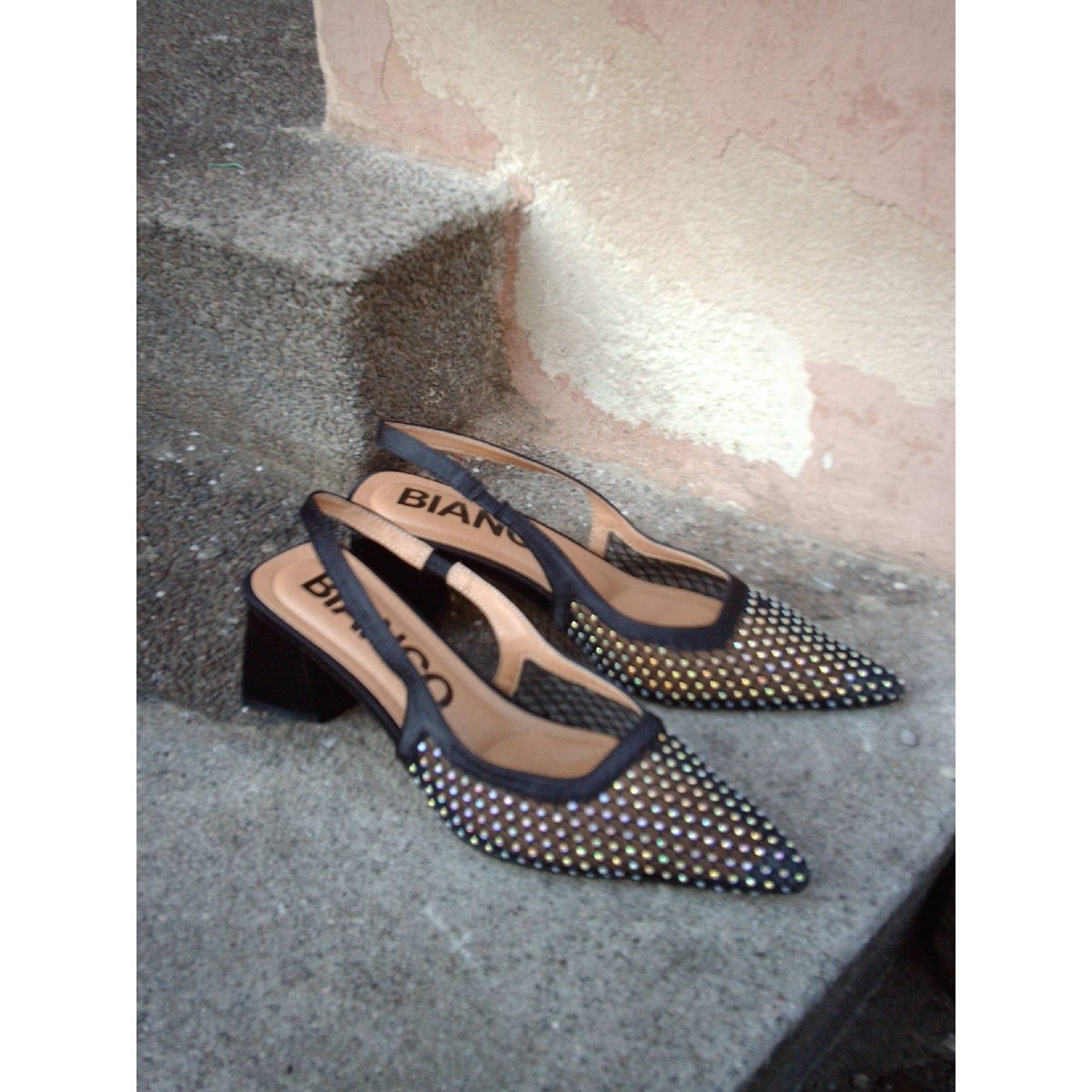 Chaussures À Bride Arrière noir - black, BIANCO