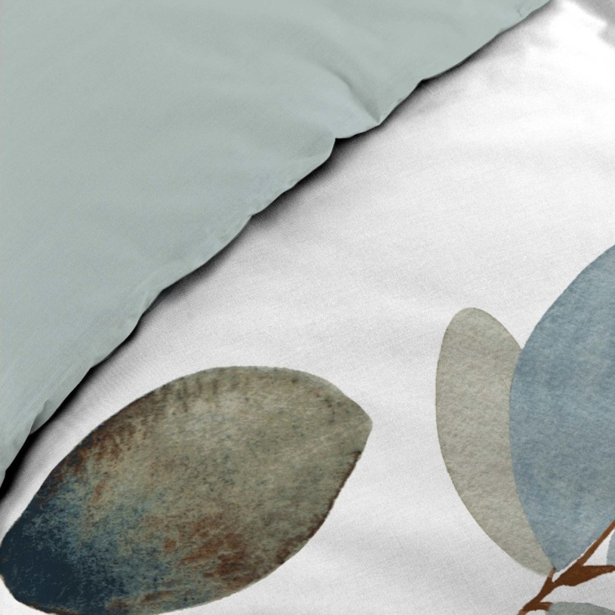 Housse de couette 2 personnes 100% coton + 2 taies d’oreiller vert, DECORATIE
