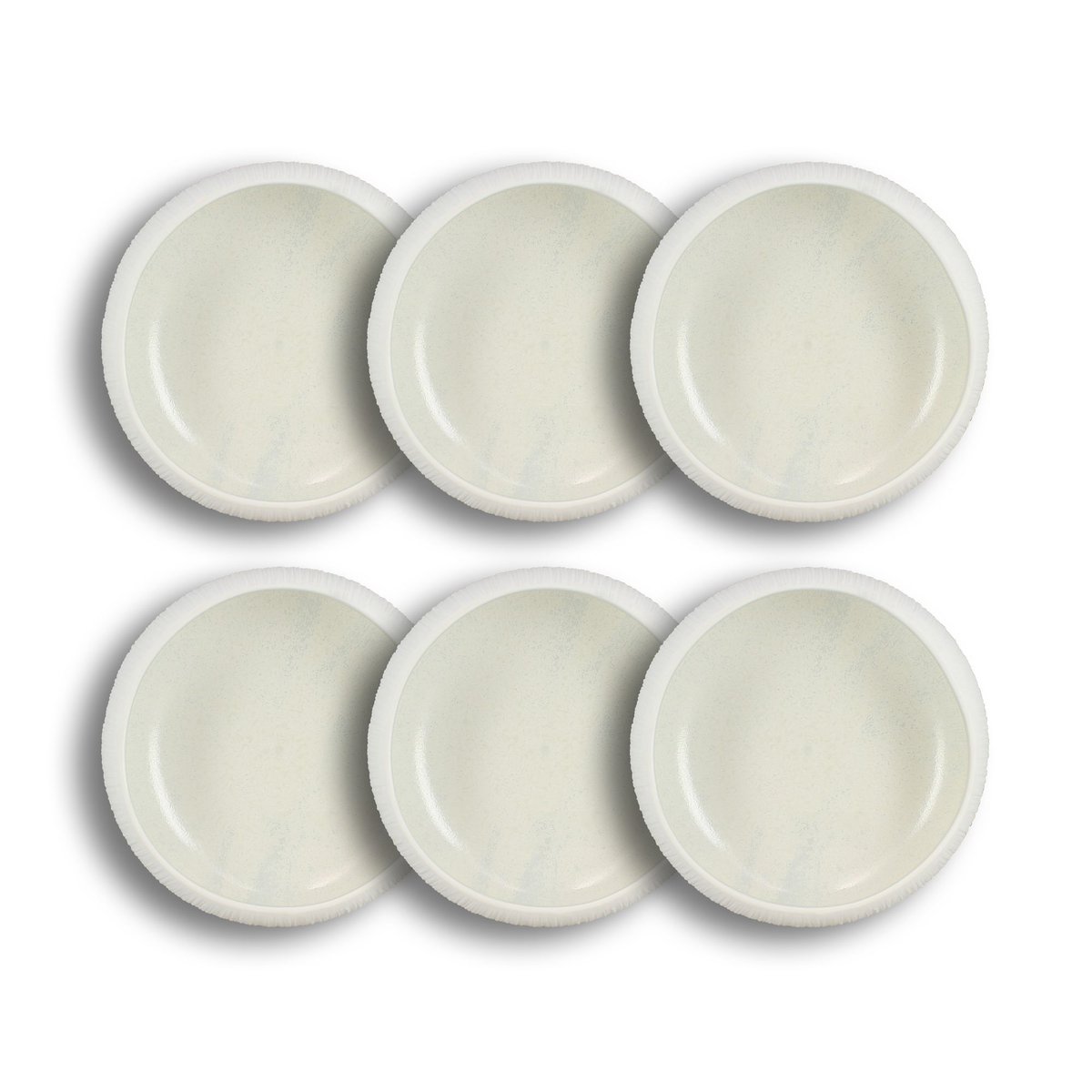 Lot de 6 bols en porcelaine 18cm, URUS blanc-bleu, OGO LIVING
