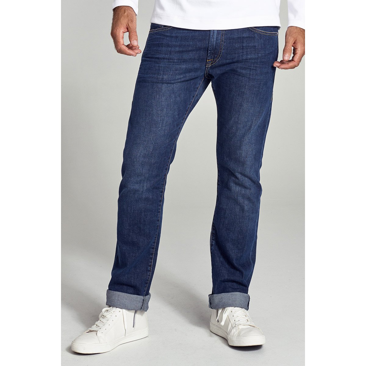 Jean coupe regular en coton LOUGRE stone, ARMOR-LUX