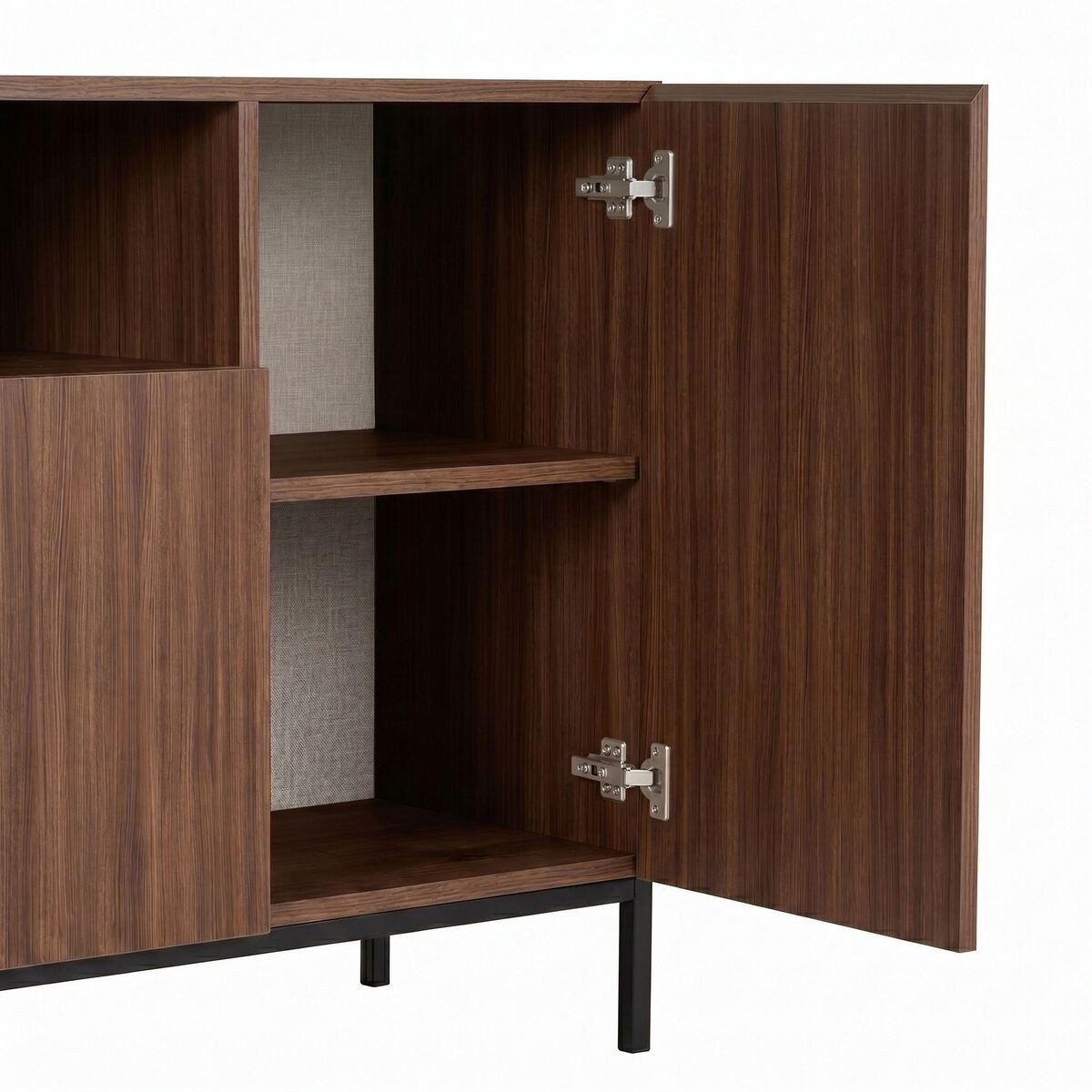 Buffet 4 portes 1 niche - OLIVER noyer, CALICOSY