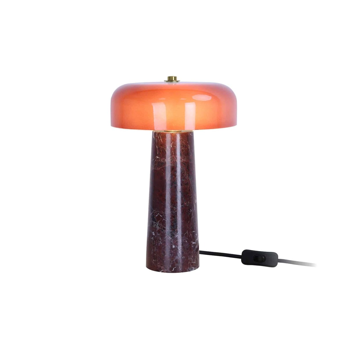 Lampe De Table Marbre LAZIO CONE rouge bordeaux, LEITMOTIV