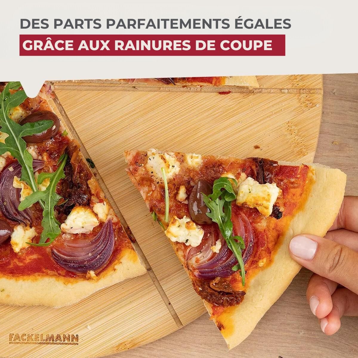 Set de 2 planches à pizza en bois BOISSELERIE bois, FACKELMANN