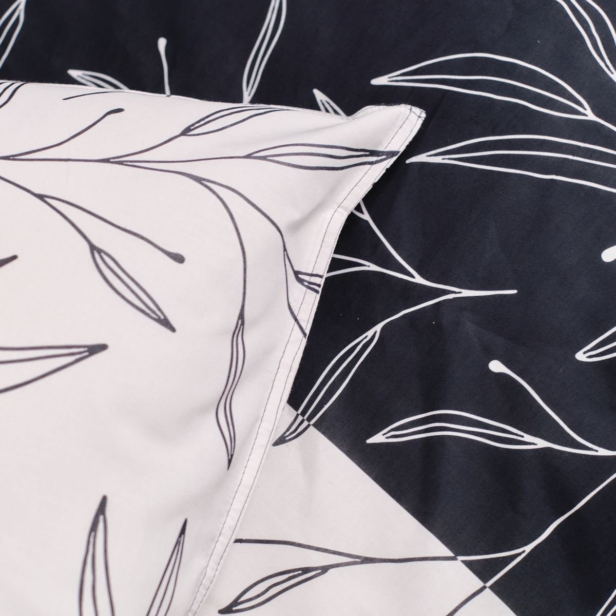 Parure de lit imprimé floral coton SUNSHINE JULES blanc, TODAY