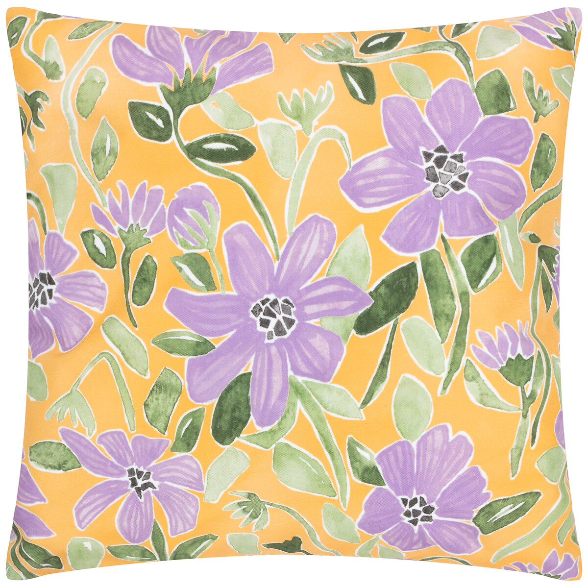 Flowers Outdoor Filled Cushion Yellow/Purple yellow/purple , WYLDER