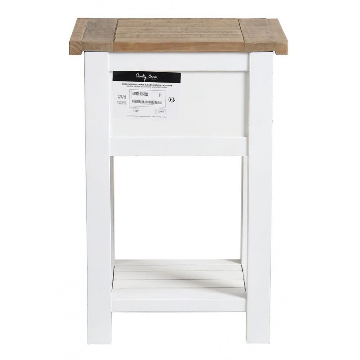 Table de chevet 1 tiroir - RIVAGES blanc, INTERIOR'S