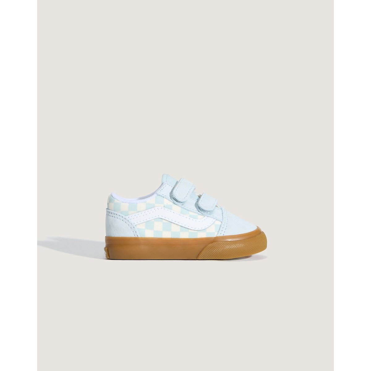 Baskets à scratchs OLD SKOOL V bleu ciel/blanc, VANS