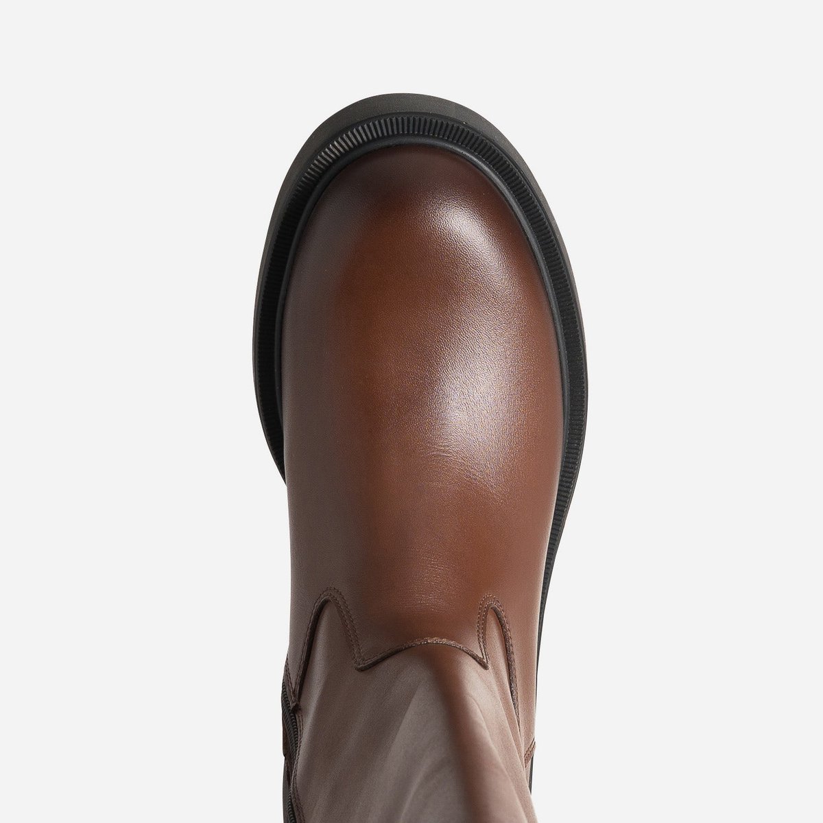 Botte Plate en cuir CHARLIE cognac, TEXTO