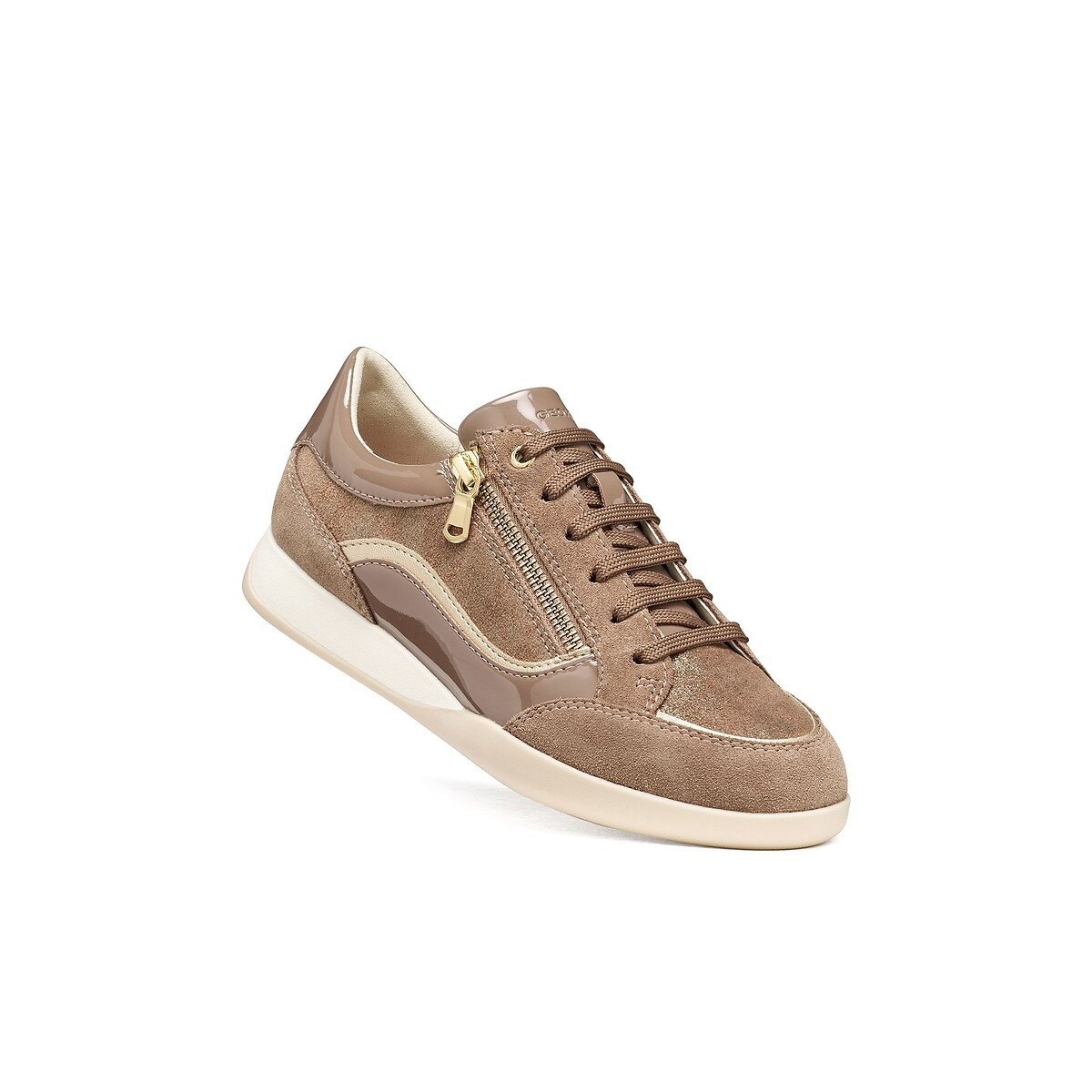 Zapatillas con cremallera y cordones MYRIA marrón, GEOX