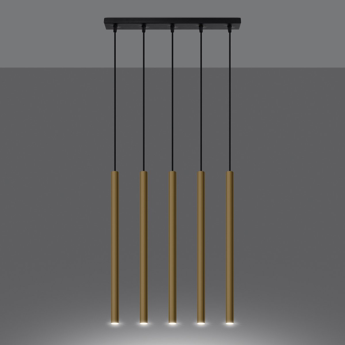 Suspension Acier Éclat Doré G9 5 Pastelo jaune, EDEN