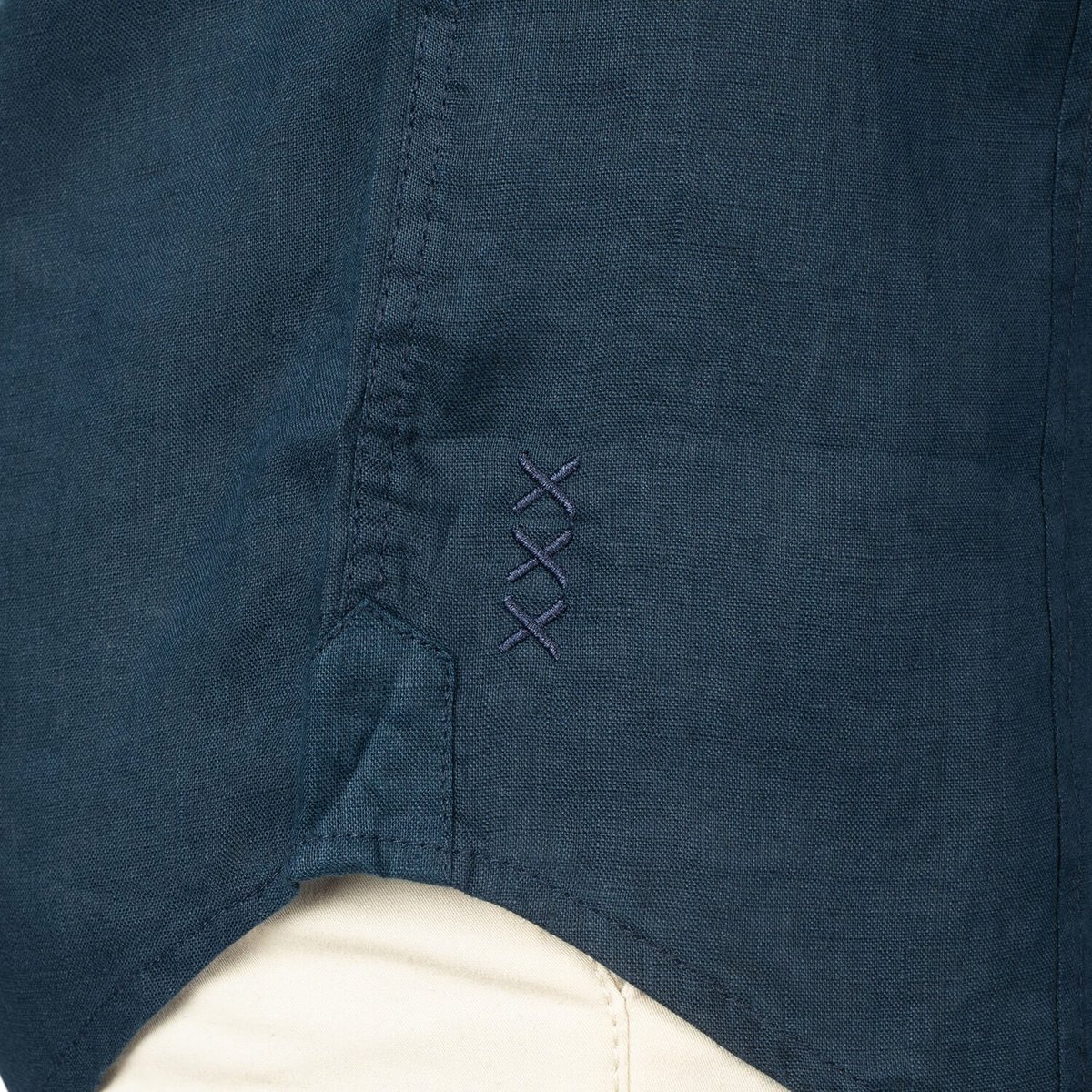 Chemise en lin POCHES navy, SHILTON