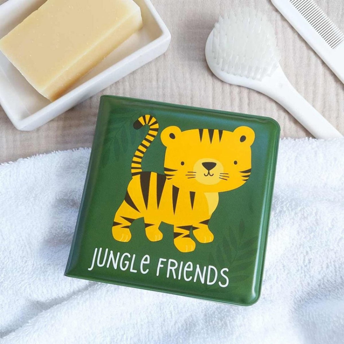 Livre de bain pour enfants vert, A LITTLE LOVELY COMPANY