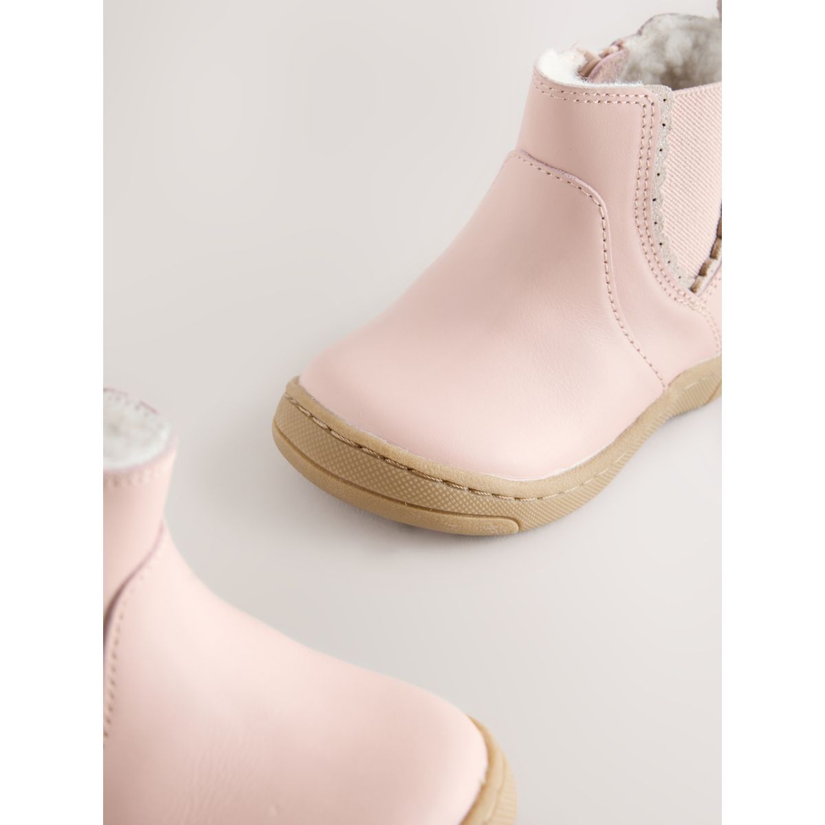 Bottines chelsea premiers pas cuir rose, NEXT