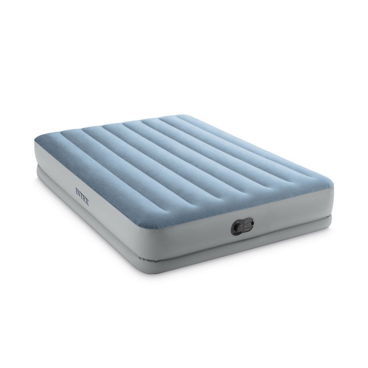 Lit gonflable Raised Comfort USB 2 personnes gris, INTEX