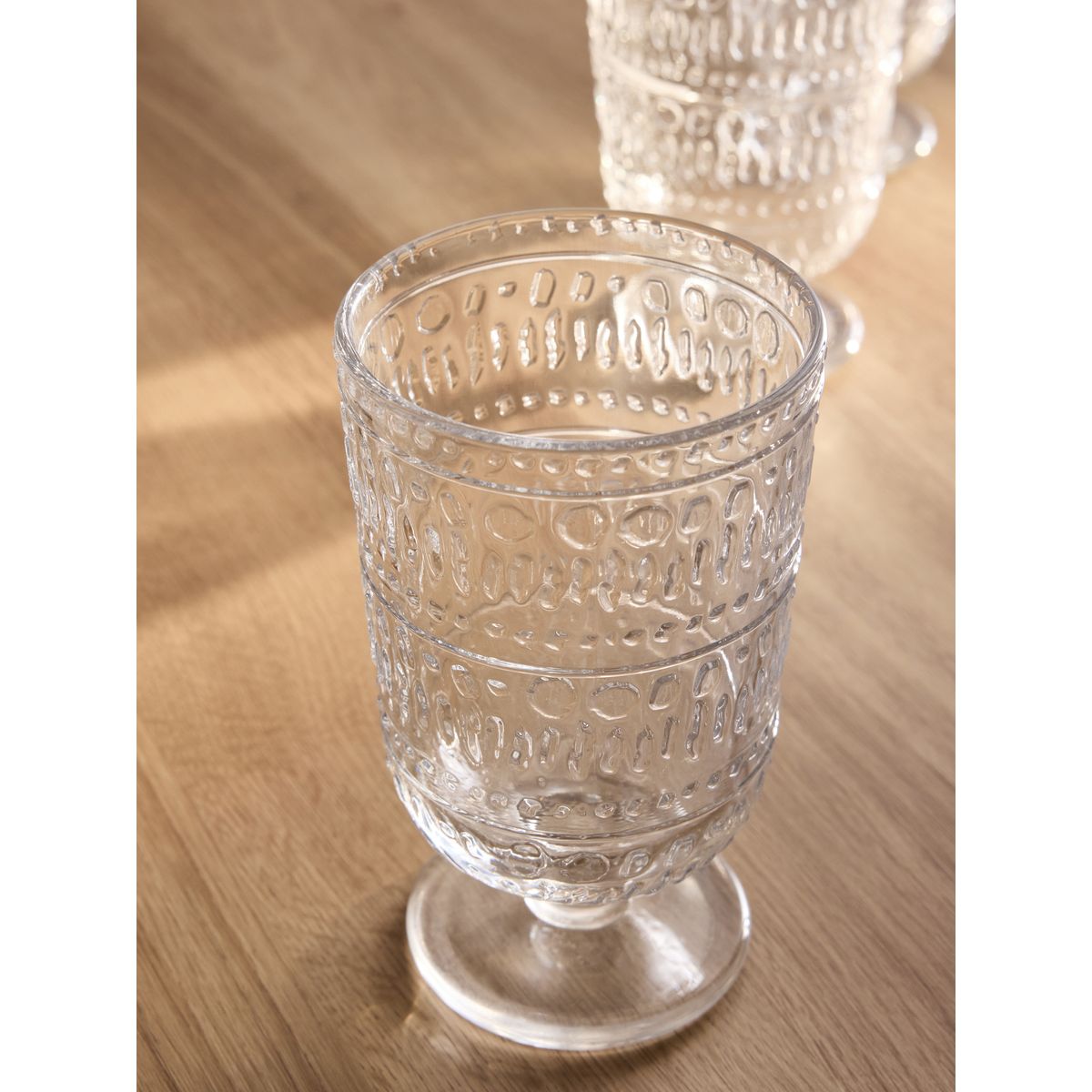 Verre long à motif géométrique, lot de 4 clair, NEXT