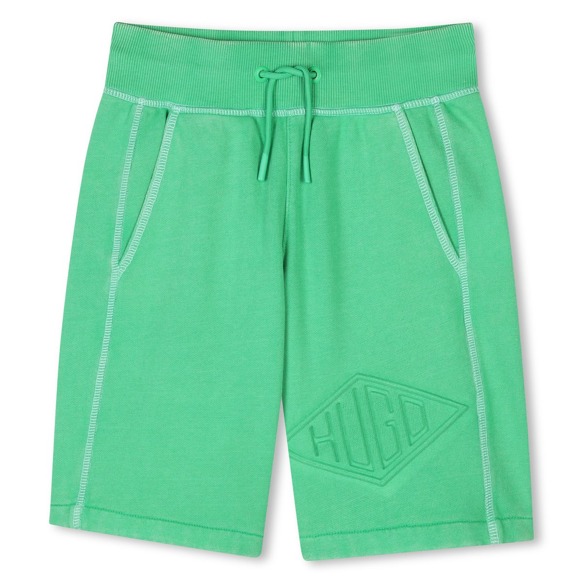 Bermuda de jogging en molleton island green, HUGO KIDSWEAR