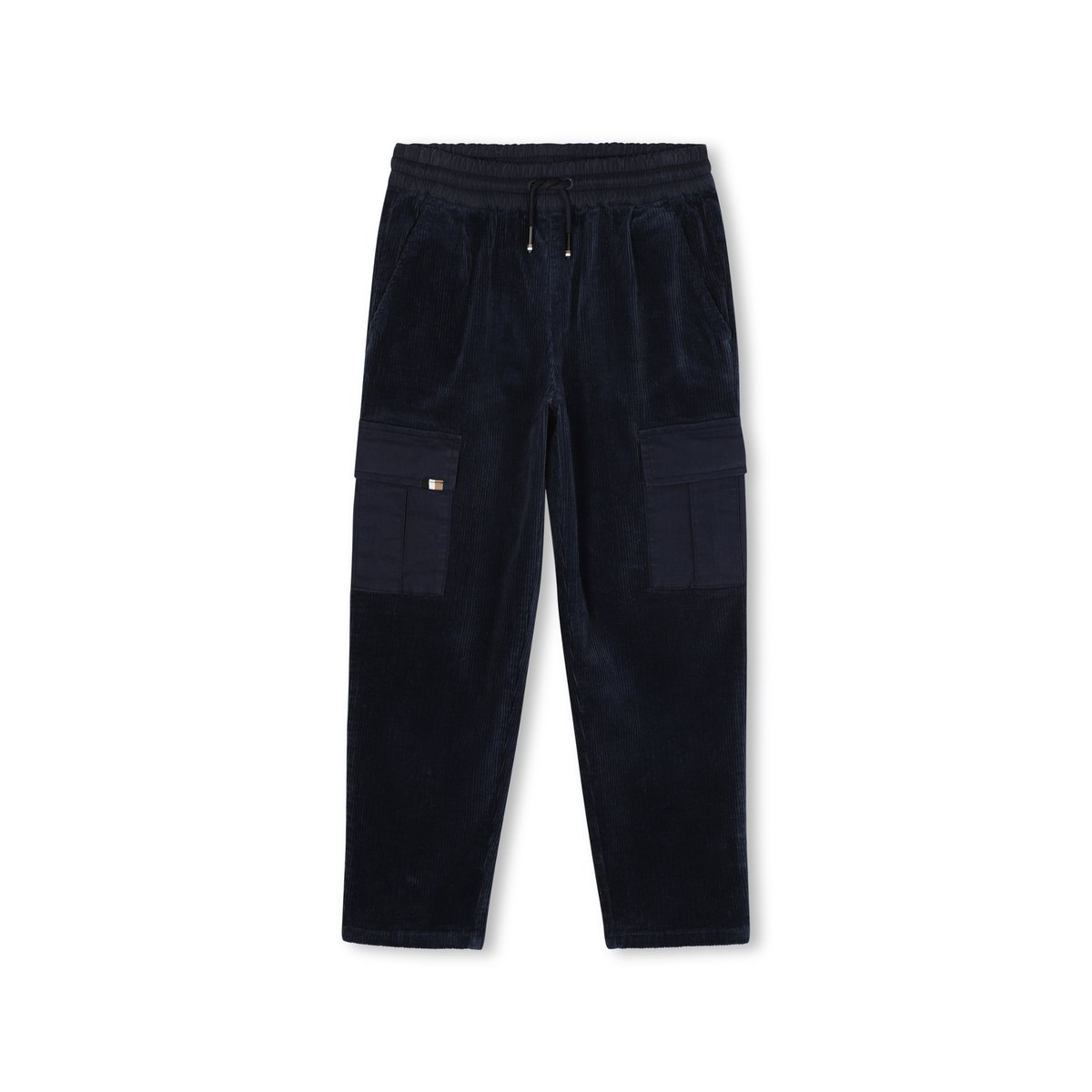 Pantalon en velours bleu cargo, BOSS KIDSWEAR