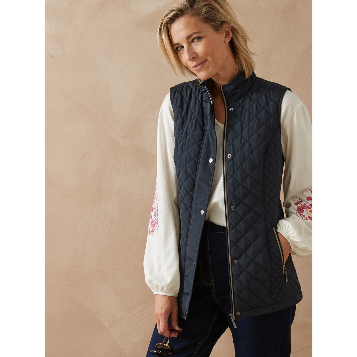 Parka sans manches matelassée déperlante marine, DAXON
