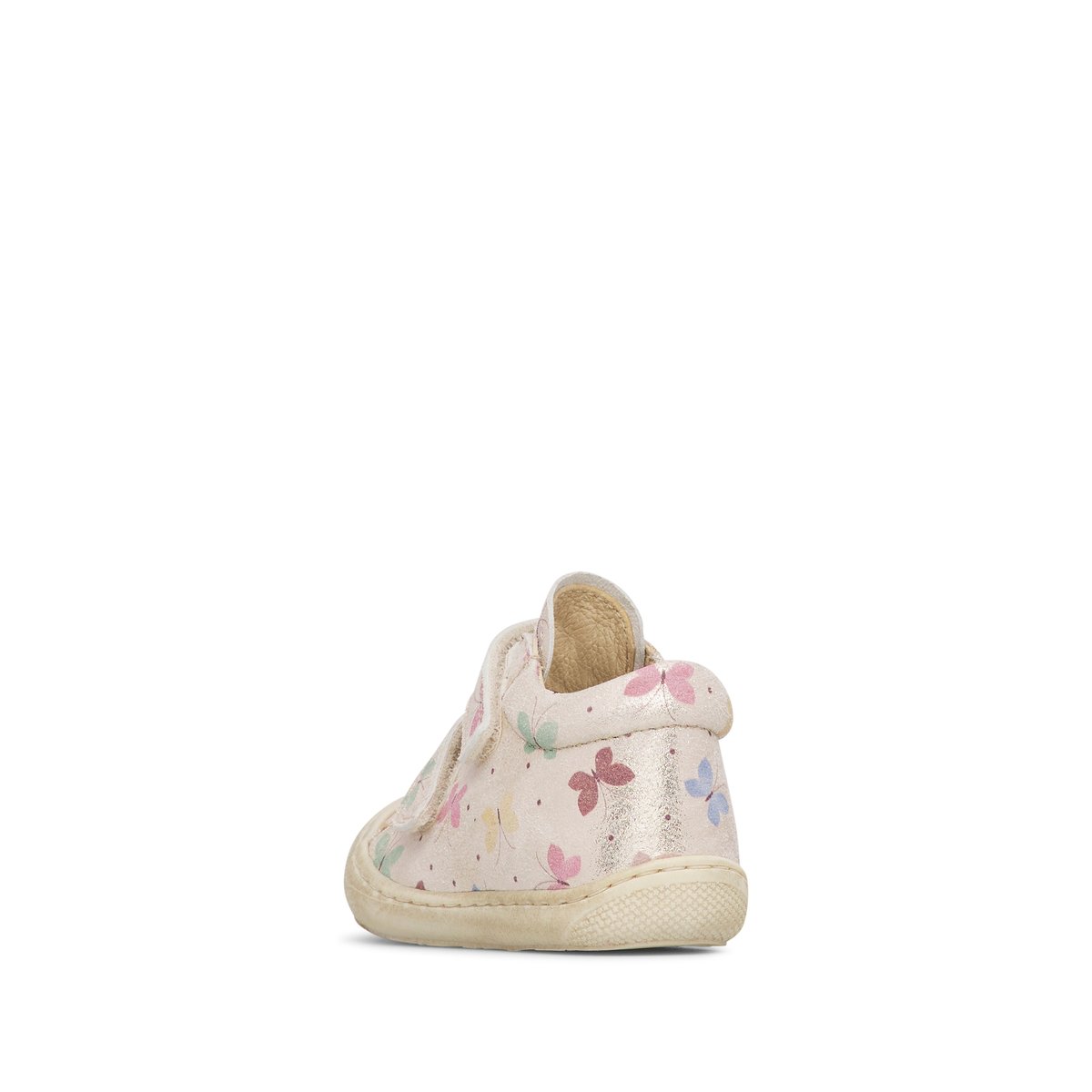 Chaussures premiers pas en cuir COCOON VL platine-rose, NATURINO