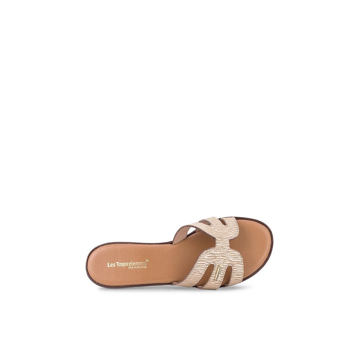 Mules plates en cuir Hamiga beige, LES TROPEZIENNES PAR M.BELARBI