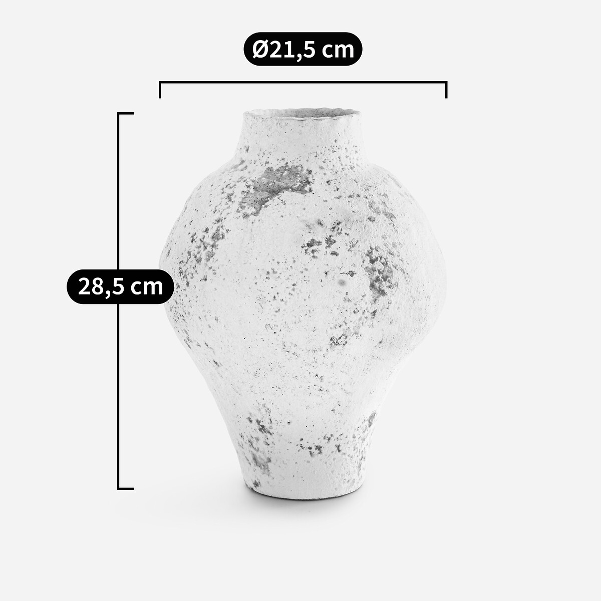 Vase en céramique aspect vieilli, Sylor blanc, AM.PM