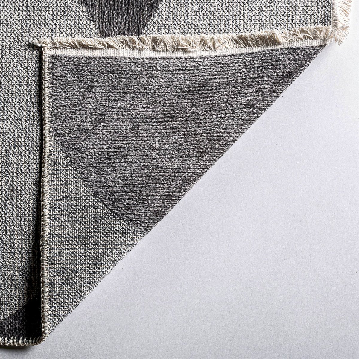 Tapis de salon contemporain à motif uni gris clair et beige chaleureux, RECOLLECTION