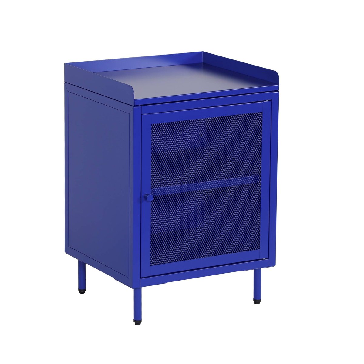 Table de chevet industrielle métal 1 porte  OHIO bleu, SWEEEK