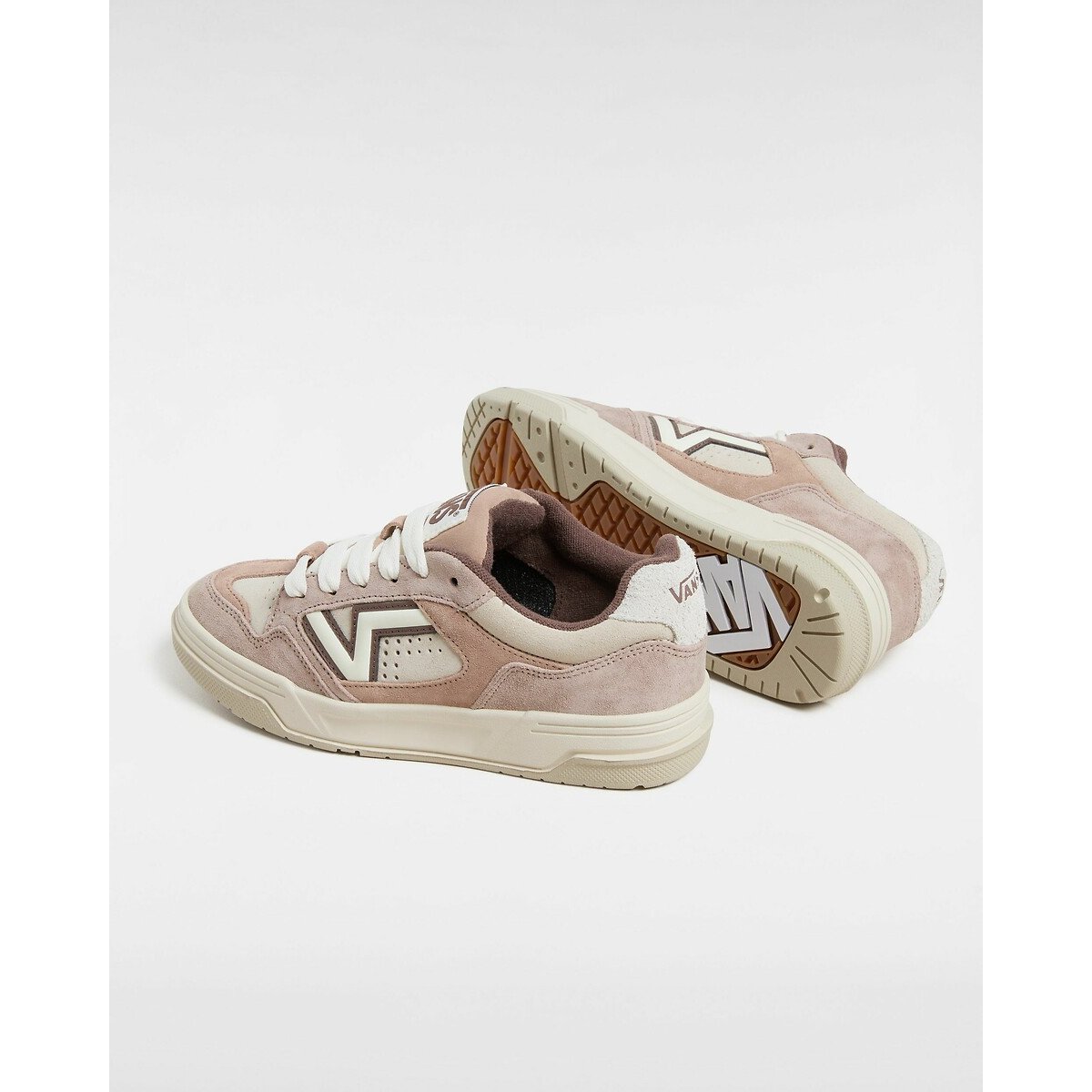 Baskets cuir Upland taupe grisé, VANS