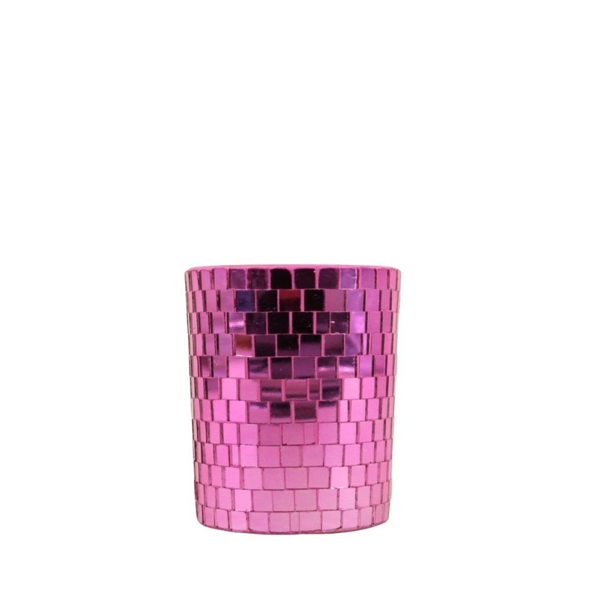 Bougie parfumée verre à facettes violette miroir 510g violet, ORNAMI