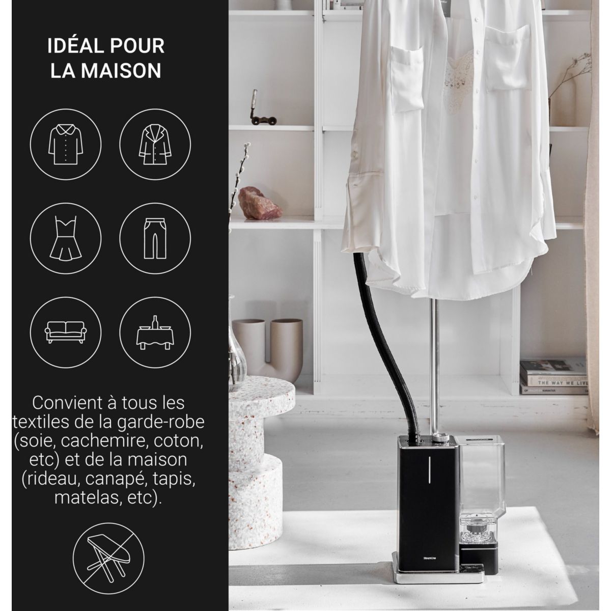 Défroisseur vapeur EUES200B V2 George couleur unique, STEAMONE