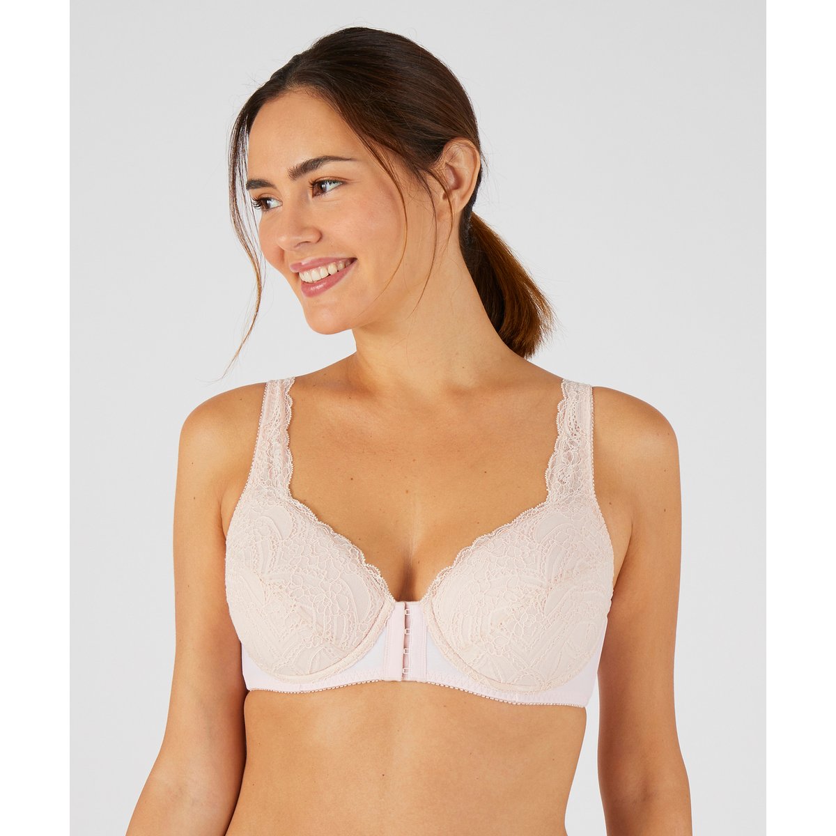 Soutien-gorge post opératoire à armatures, ouverture devant rose perle, DAMART