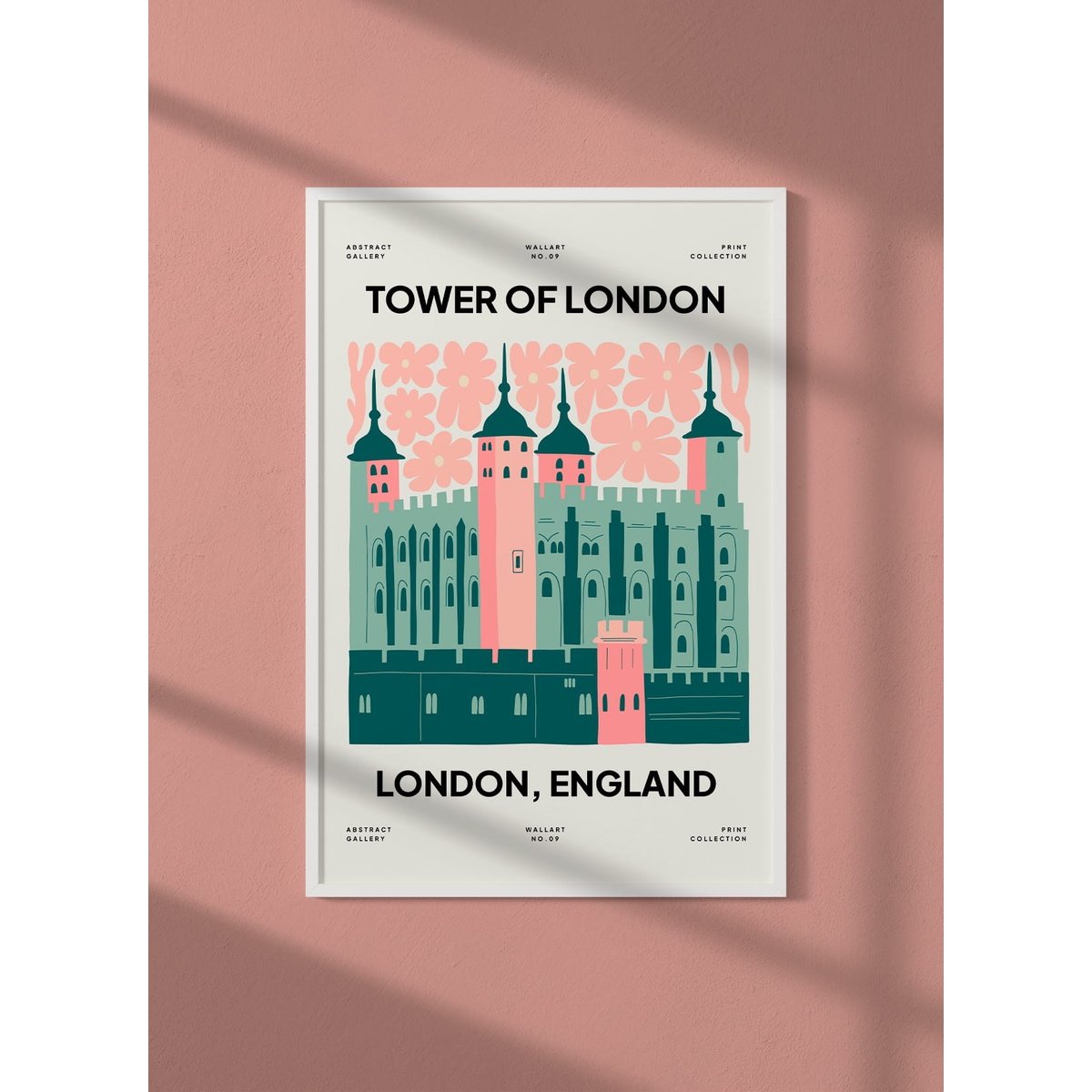 Affiche Londres Tower of London blanc, L'AFFICHERIE