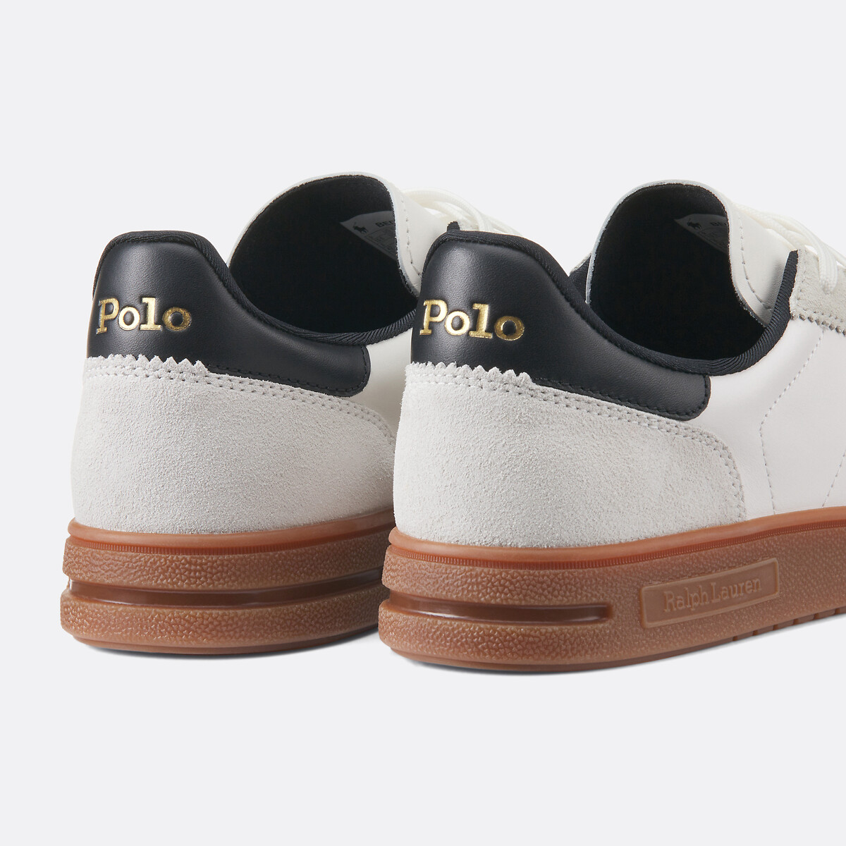 Sneakers in pelle scamosciata Bedford PP bianco, POLO RALPH LAUREN