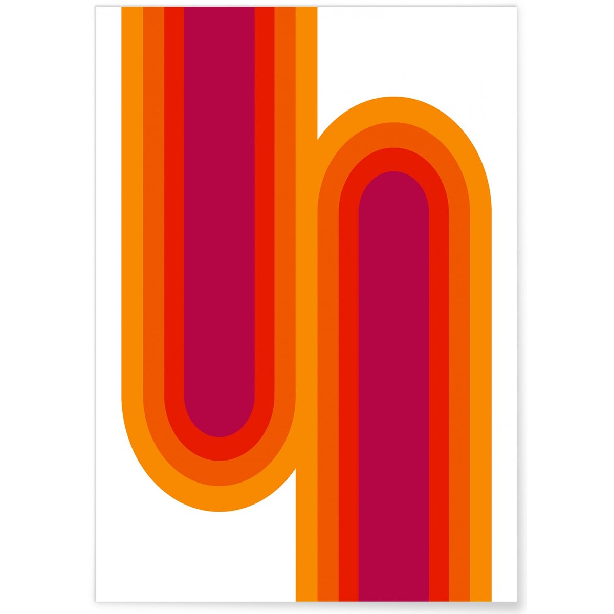 Affiche Abstract Design 1 blanc, L'AFFICHERIE