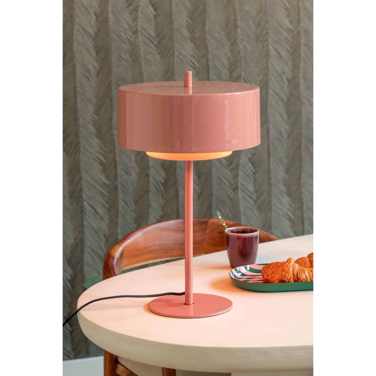 Lampe À Poser Métal GRATO ANILLO rose clair, LEITMOTIV