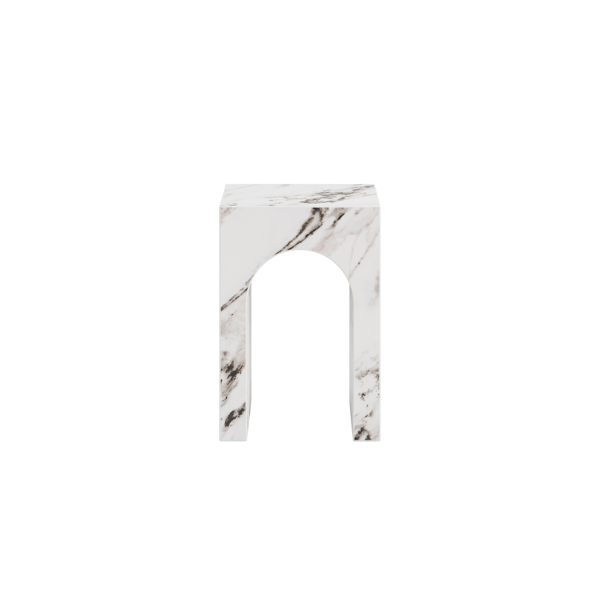 Cecilia Calacatta Faux Marble Side Table white marble, ÉDITÉ