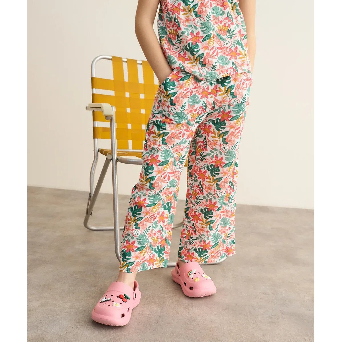 Pantalon léger imprimé imprimé multicolore, TAPE A L'OEIL