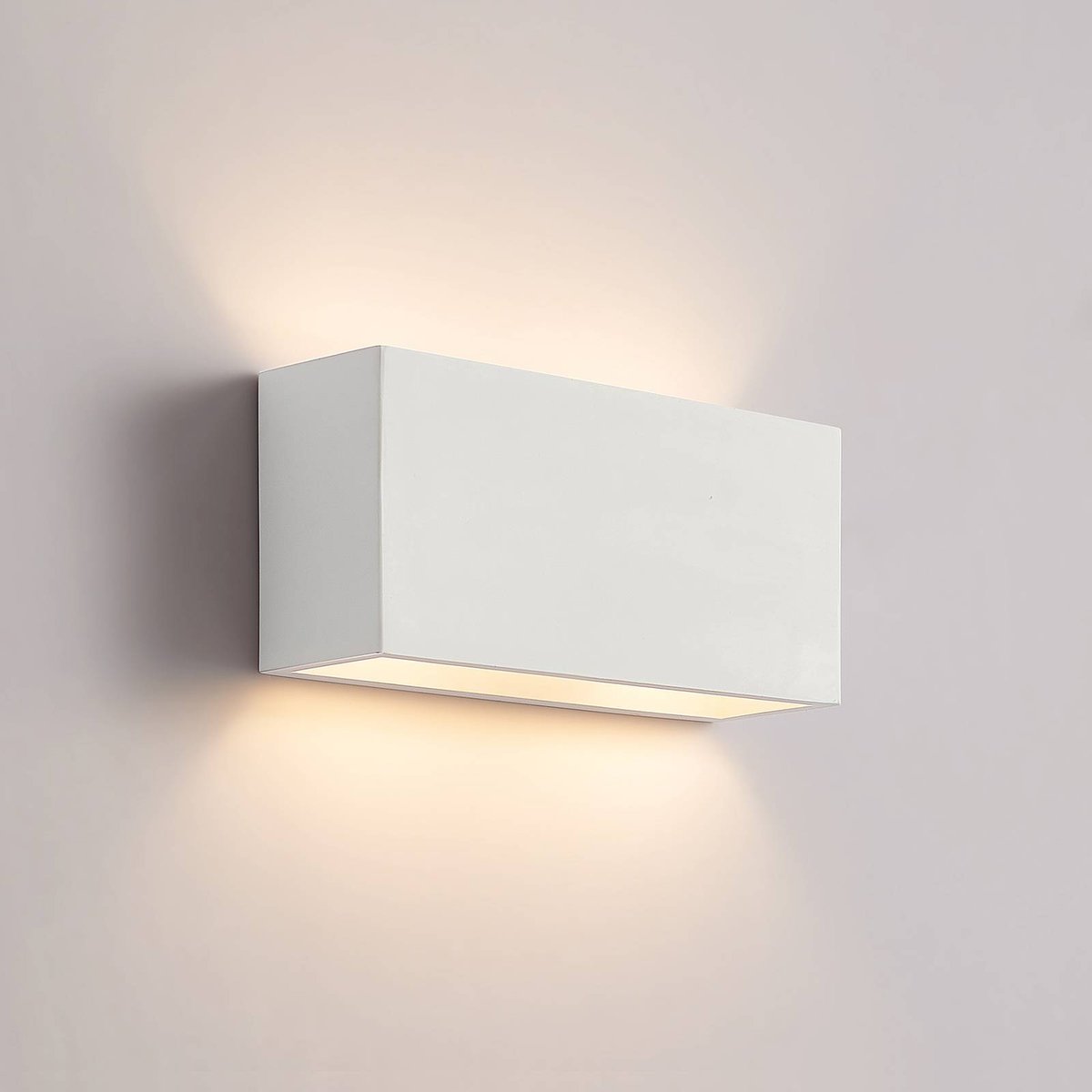 Applique en plâtre moderne, Mavora blanc, LINDBY